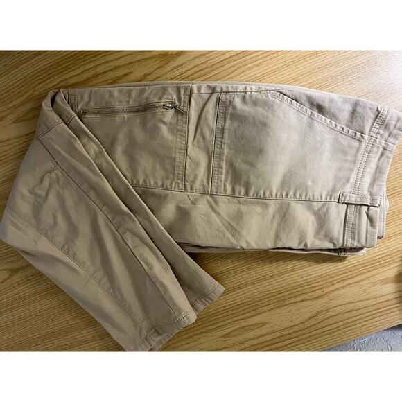White House Black Market Pants Tan Skinny Leg Cut Cargo Pants Size 6 - Picture 15 of 16